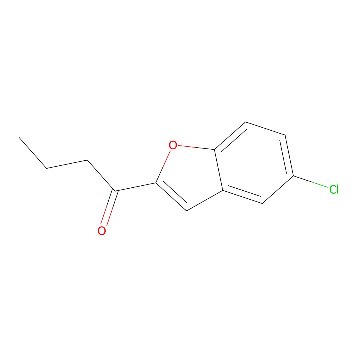 1-(5-Chloro-1-benzofuran-2-yl)butan-1-one molecular structure, CAS 55877-56-0