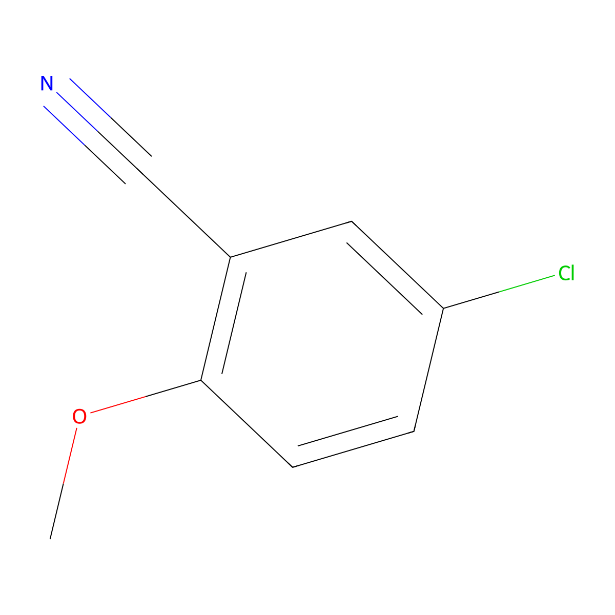 5-Chloro-2-methoxybenzonitrile molecular structure, CAS 55877-79-7