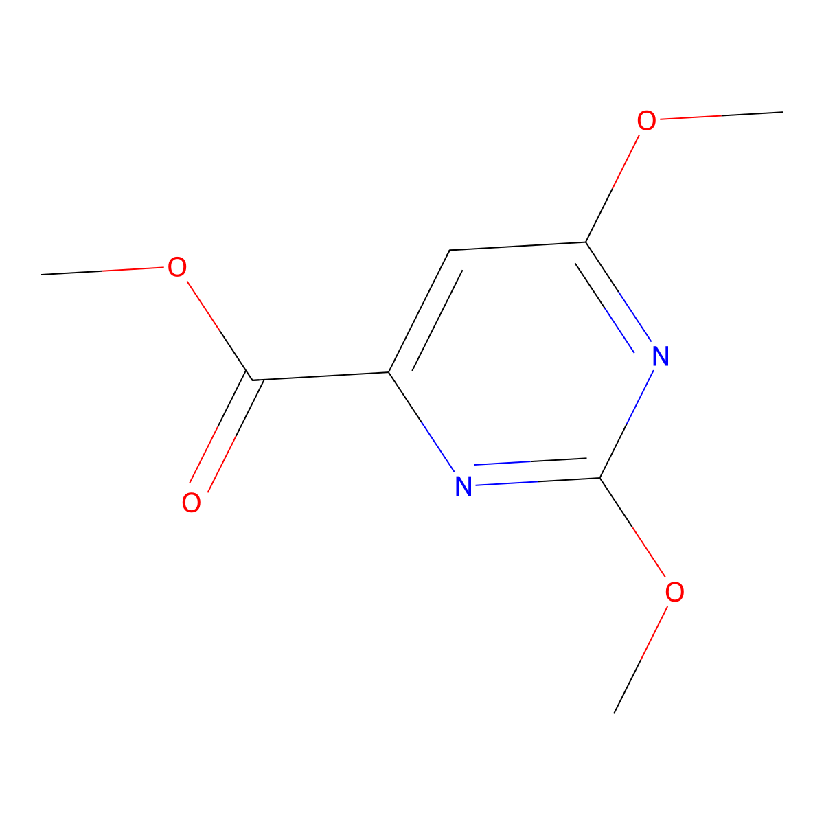 Methyl 2,6-dimethoxypyrimidine-4-carboxylate molecular structure, CAS 55878-45-0