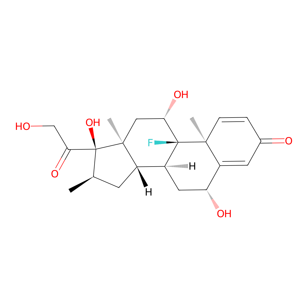 6-Hydroxydexamethasone molecular structure, CAS 55879-47-5