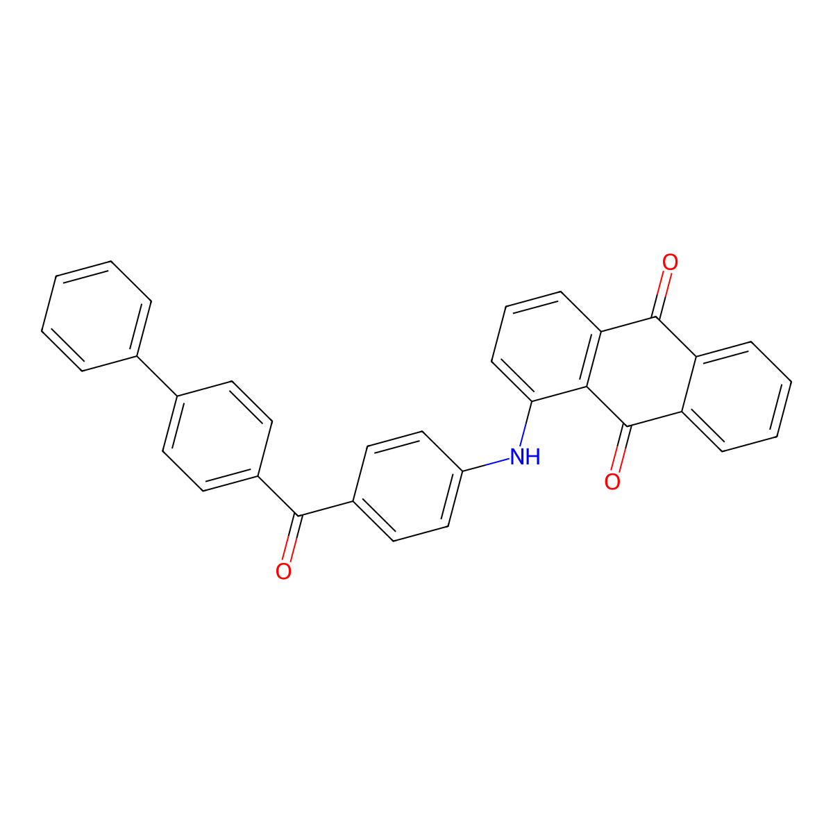 9,10-Anthracenedione, 1-[[4-([1,1'-biphenyl]-4-ylcarbonyl)phenyl]amino]- molecular structure, CAS 55879-93-1