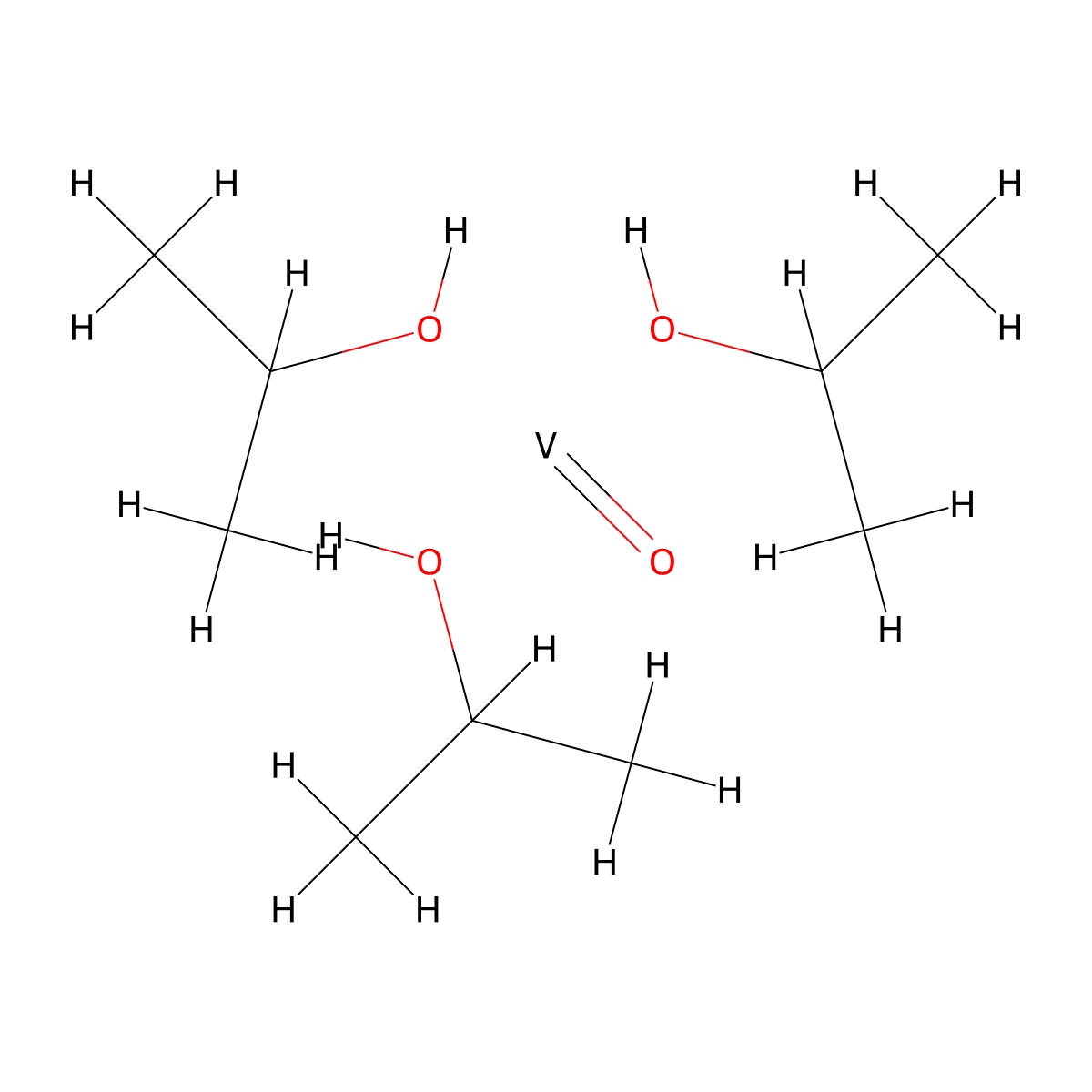 Vanadium(V) triisopropoxide oxide molecular structure, CAS 5588-84-1