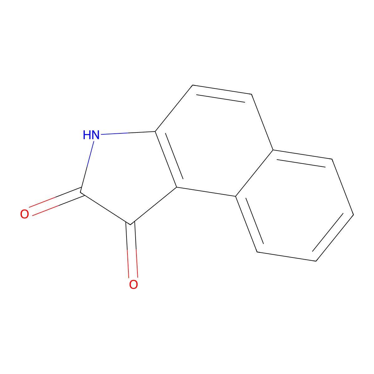 1H-benzo[e]indole-1,2(3H)-dione molecular structure, CAS 5588-87-4