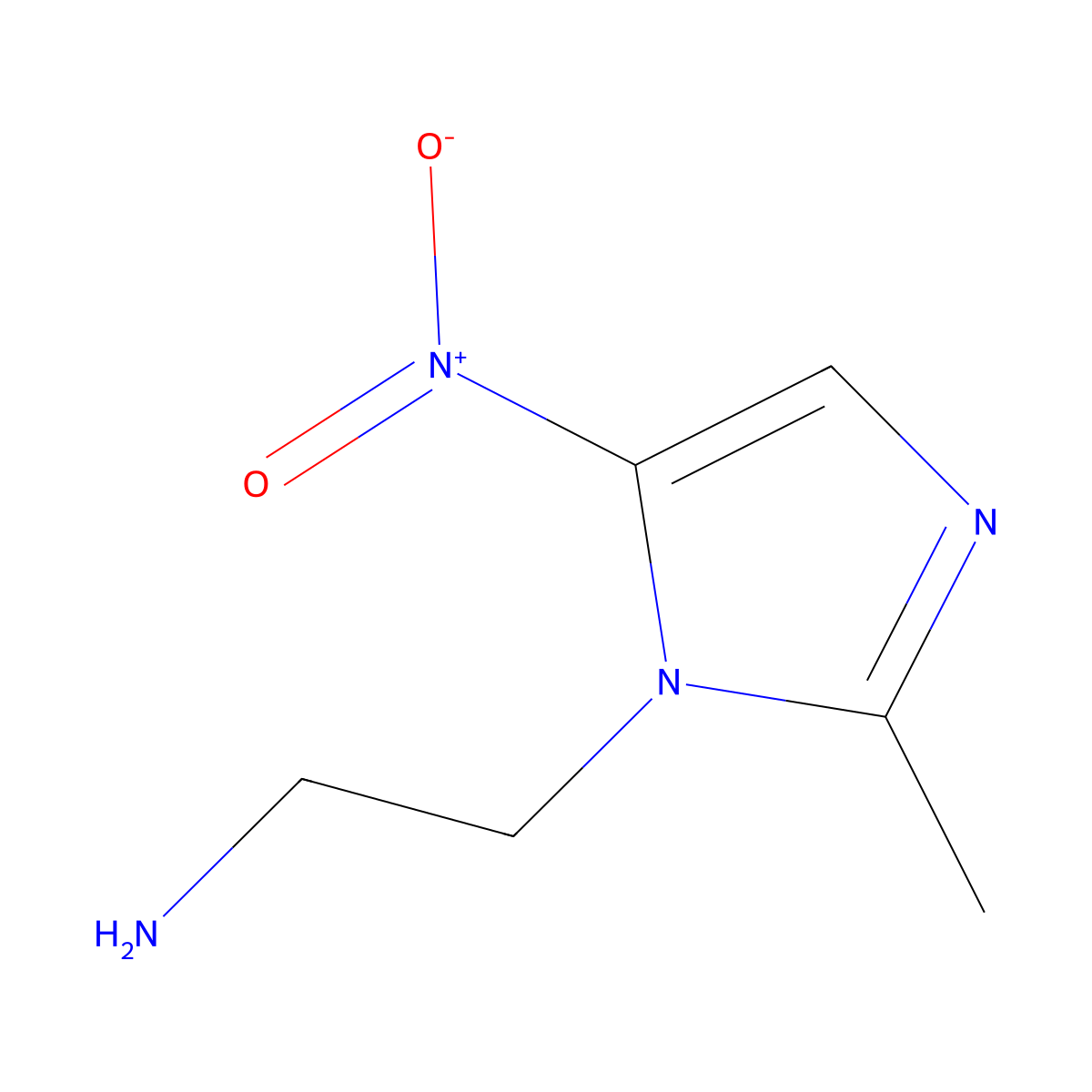 1-(2-Aminoethyl)-2-methyl-5-nitroimidazole molecular structure, CAS 55881-33-9