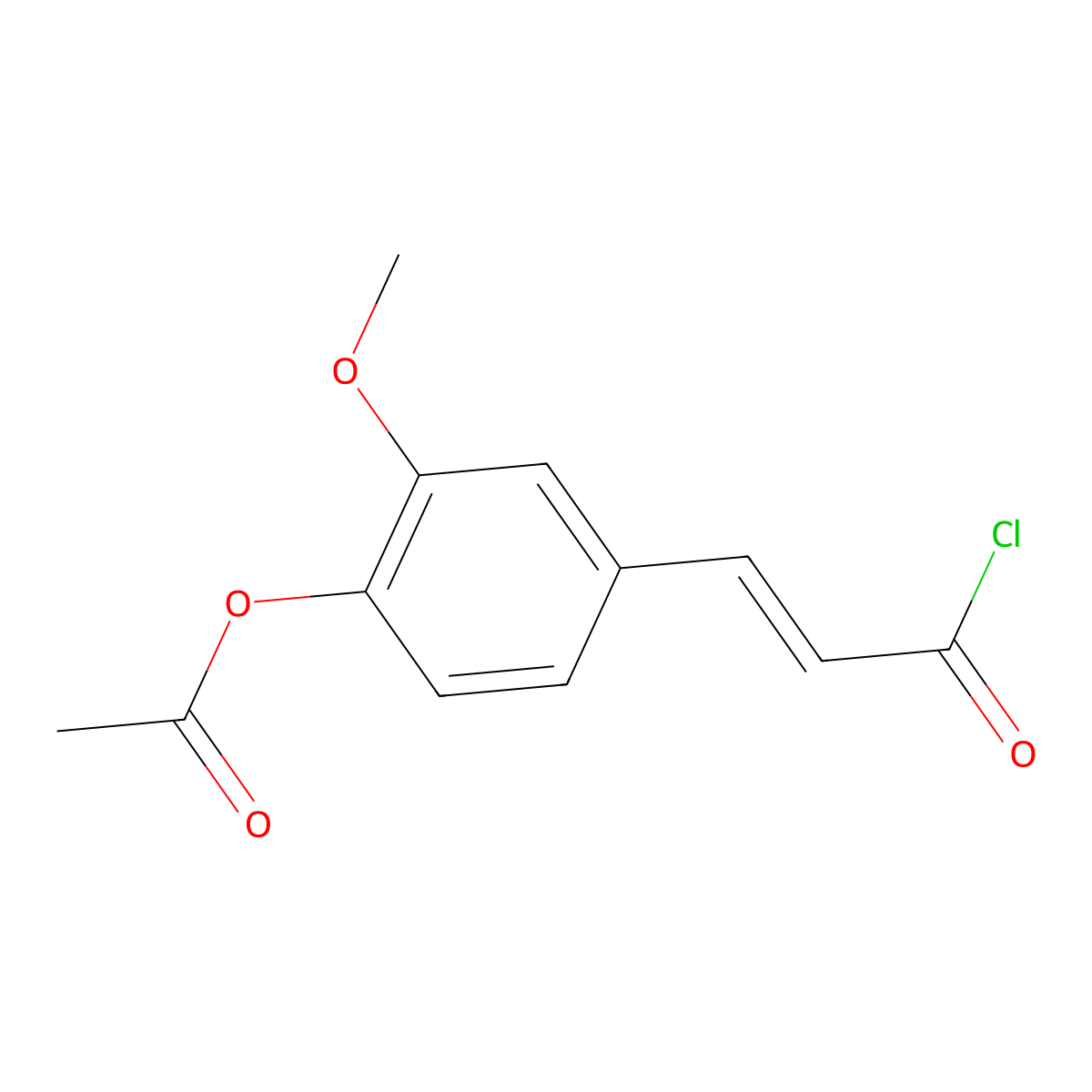 4-Acetoxy-3-methoxycinnamoyl chloride molecular structure, CAS 55882-65-0
