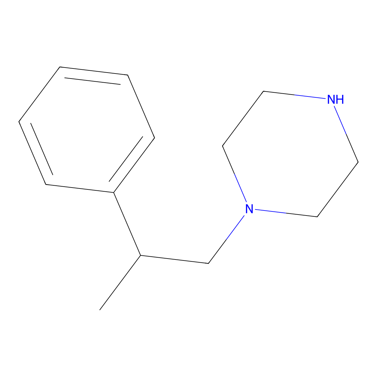 1-(2-Phenylpropyl)piperazine molecular structure, CAS 55884-32-7