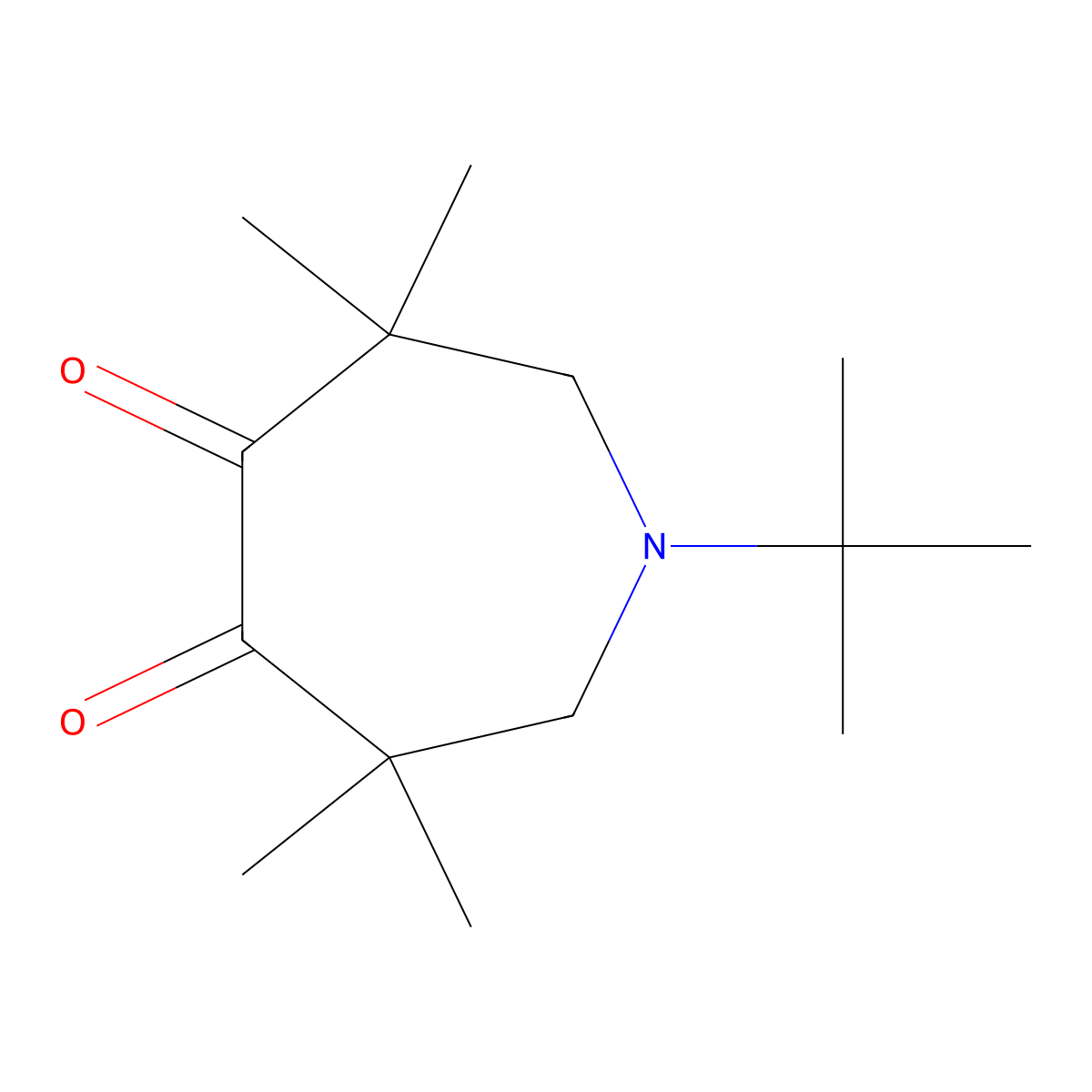 1-Tert-butyl-3,3,6,6-tetramethylazepane-4,5-dione molecular structure, CAS 55886-35-6