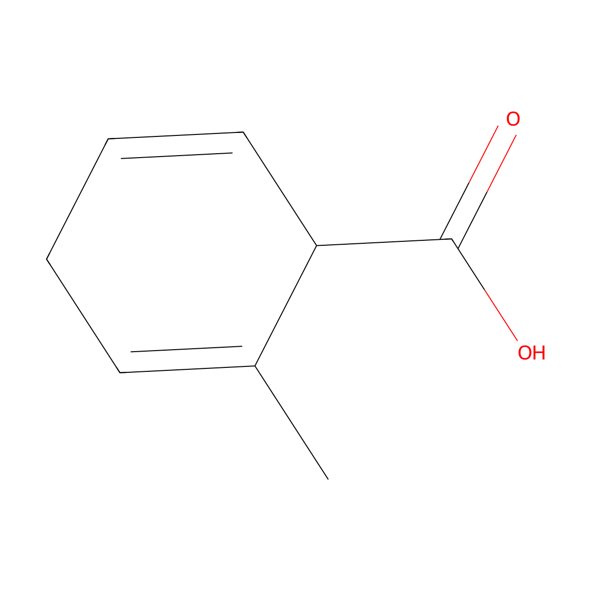 1,4-Dihydro-2-methylbenzoic acid molecular structure, CAS 55886-48-1