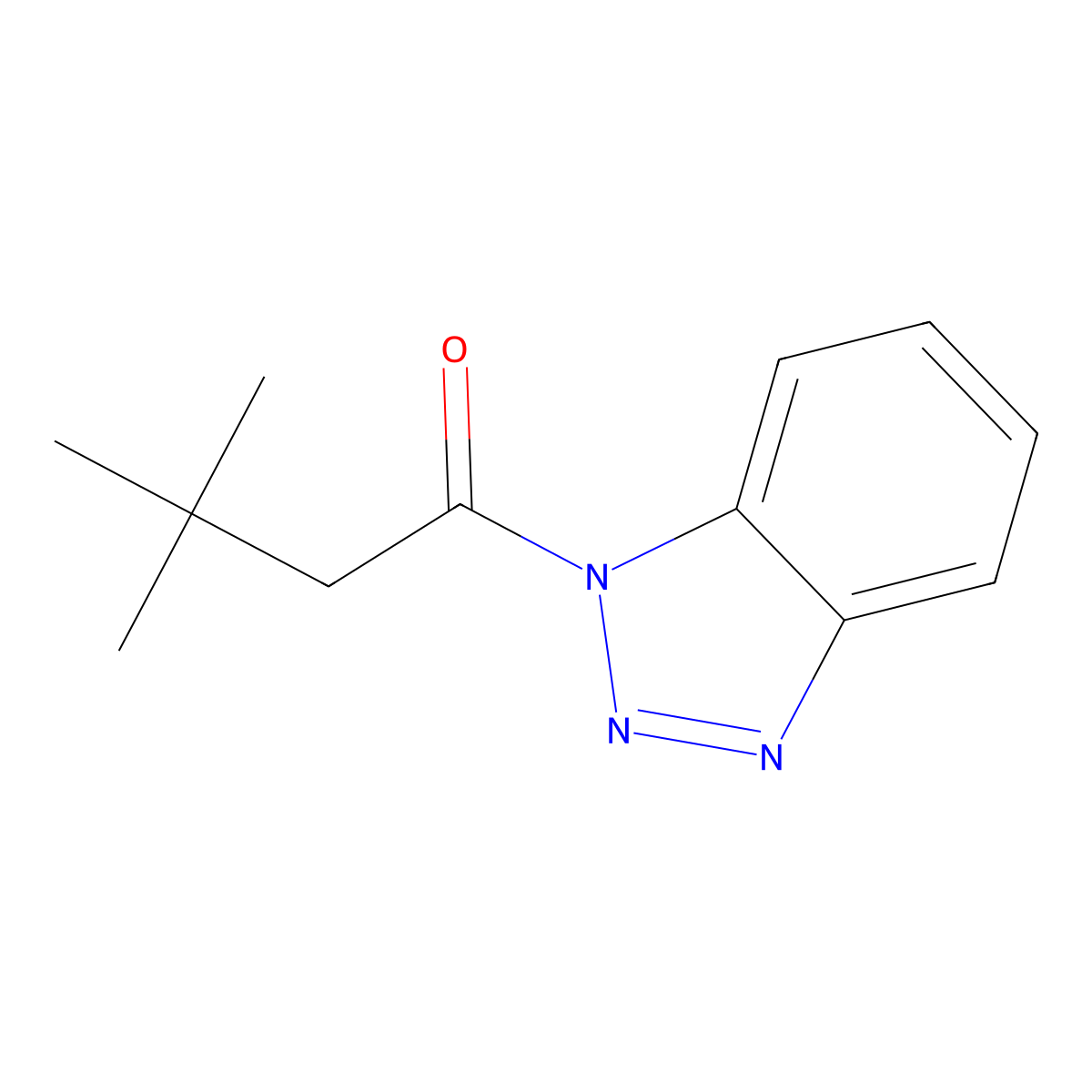 1-(1H-1,2,3-Benzotriazol-1-yl)-3,3-dimethylbutan-1-one molecular structure, CAS 55889-34-4