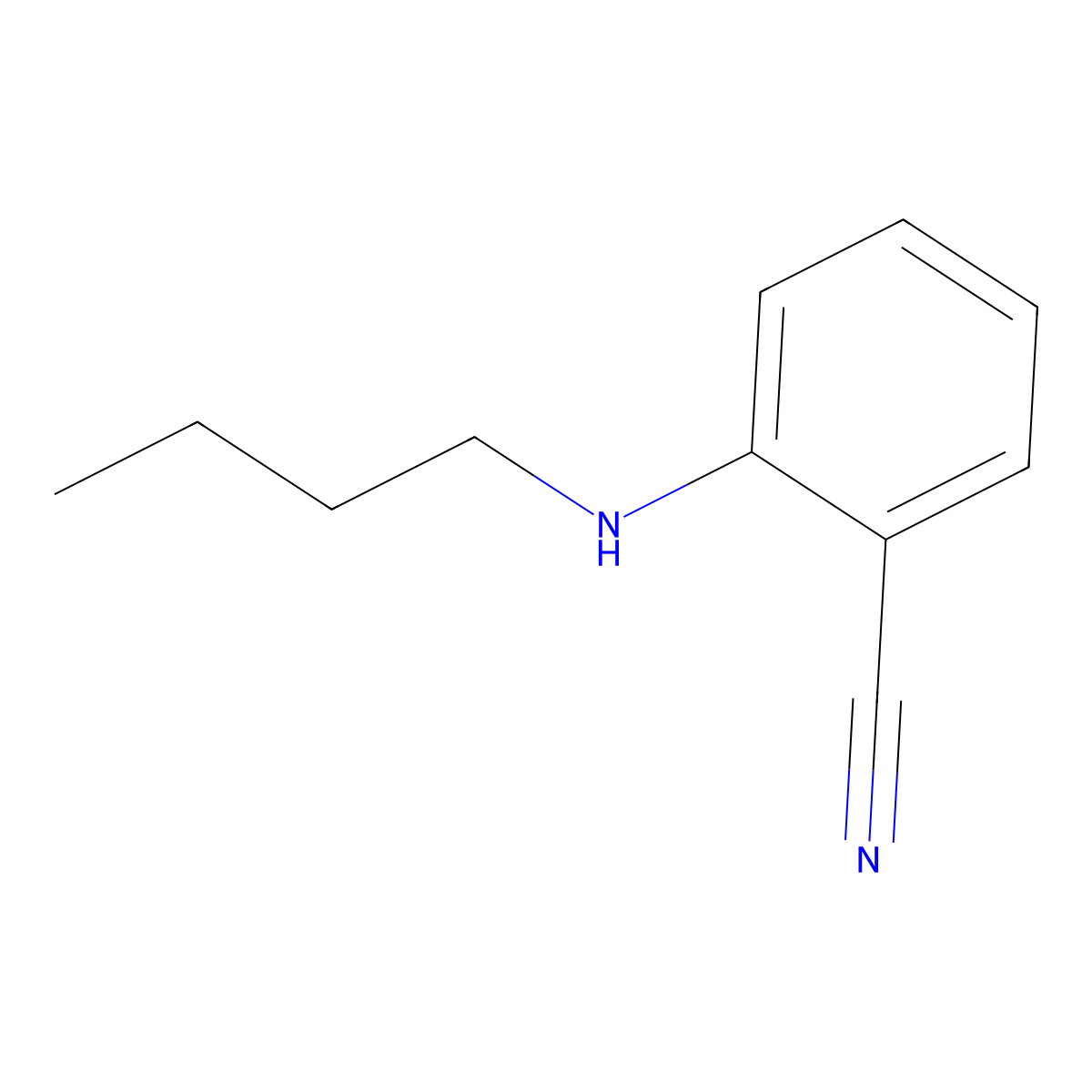 2-(Butylamino)benzonitrile molecular structure, CAS 5589-61-7