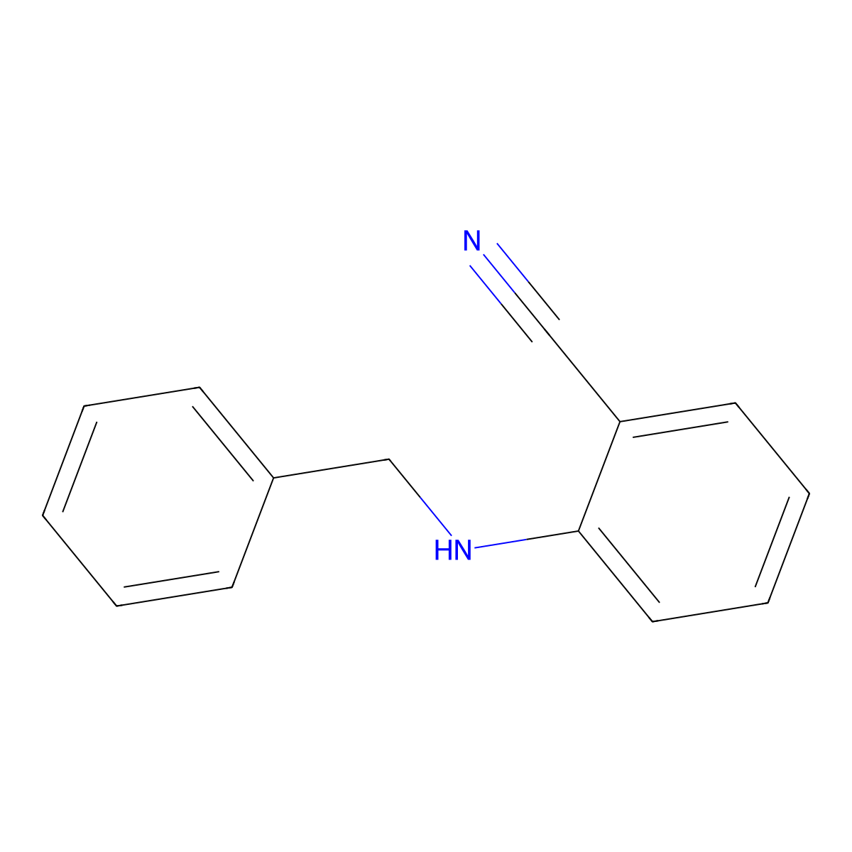 2-(Benzylamino)benzonitrile molecular structure, CAS 5589-62-8