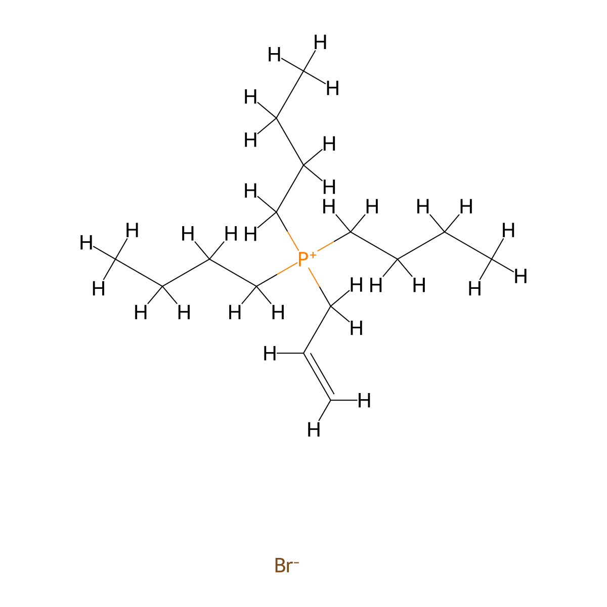 Allyltributylphosphonium bromide molecular structure, CAS 55894-18-3