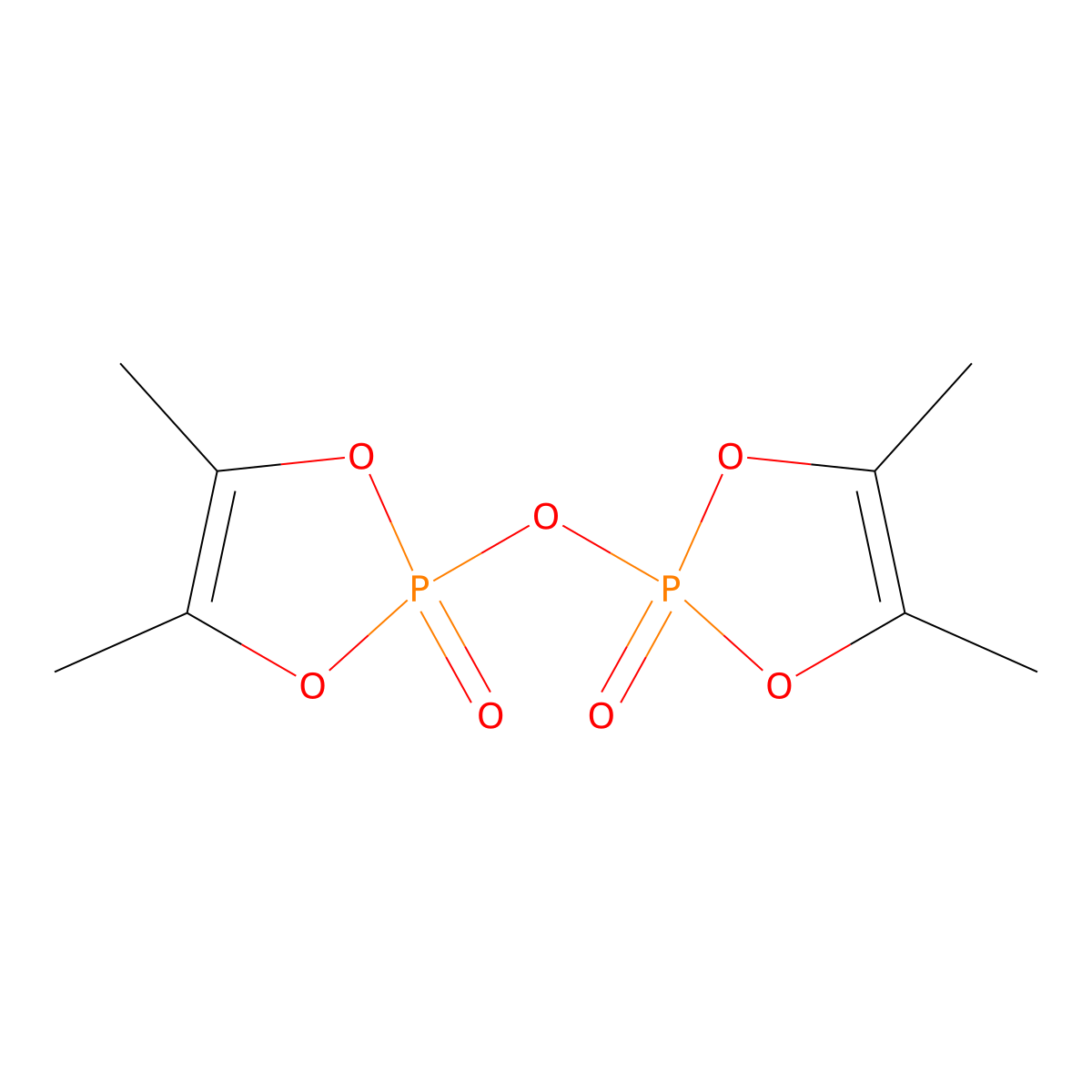 2,2'-Oxybis(4,5-dimethyl-2H-1,3,2lambda~5~-dioxaphosphol-2-one) molecular structure, CAS 55894-94-5
