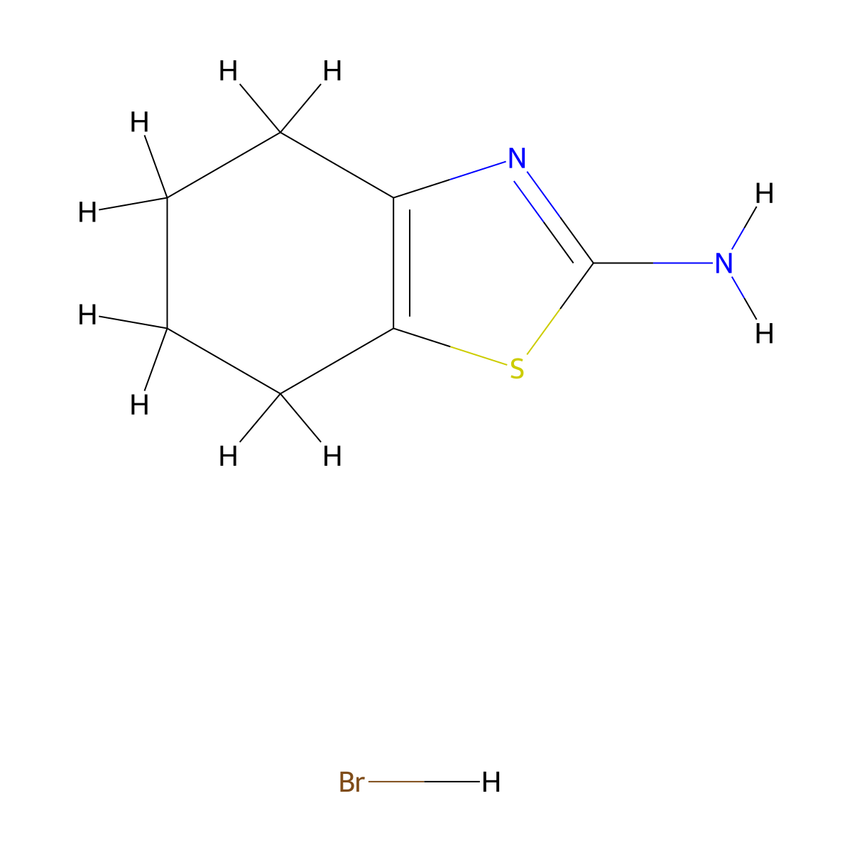 4,5,6,7-Tetrahydrobenzo[d]thiazol-2-amine hydrobromide molecular structure, CAS 55895-83-5