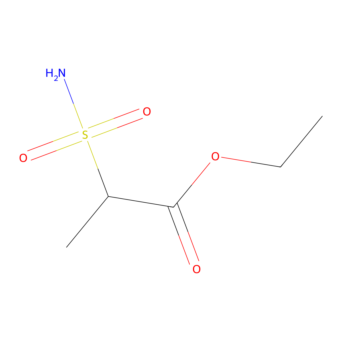 Ethyl 2-sulfamoylpropanoate molecular structure, CAS 55897-05-7