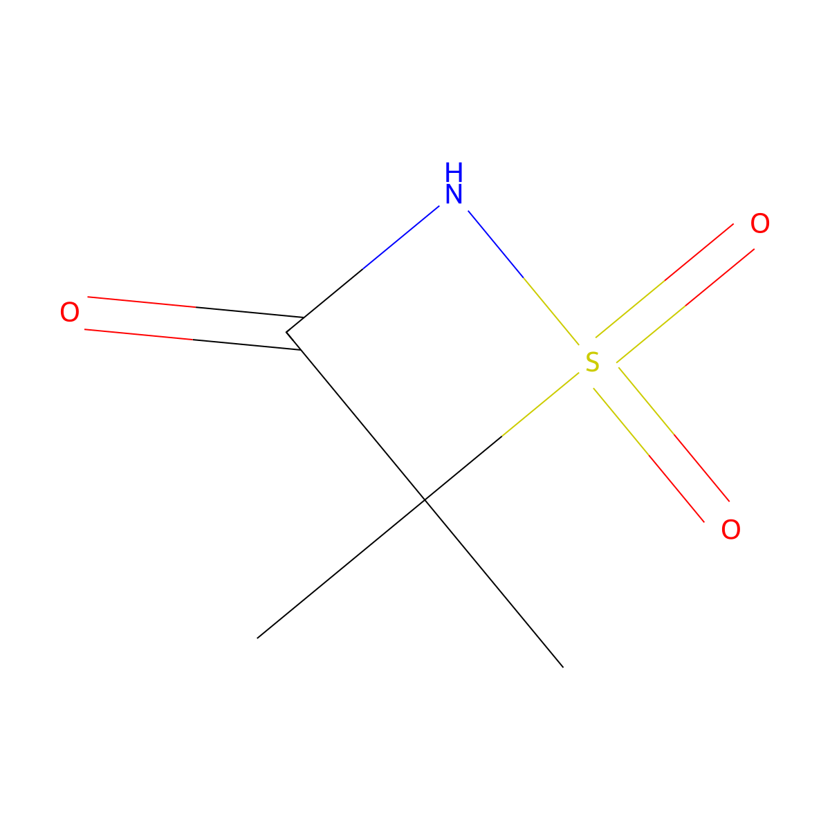 4,4-Dimethyl-1,2-thiazetidine-1,1,3-trione molecular structure, CAS 55897-35-3