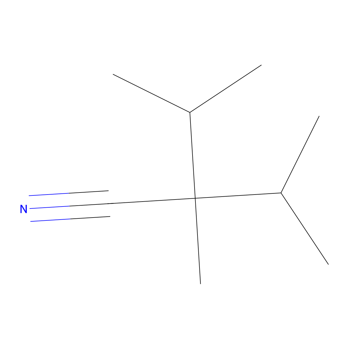 2-Isopropyl-2,3-dimethylbutyronitrile molecular structure, CAS 55897-64-8