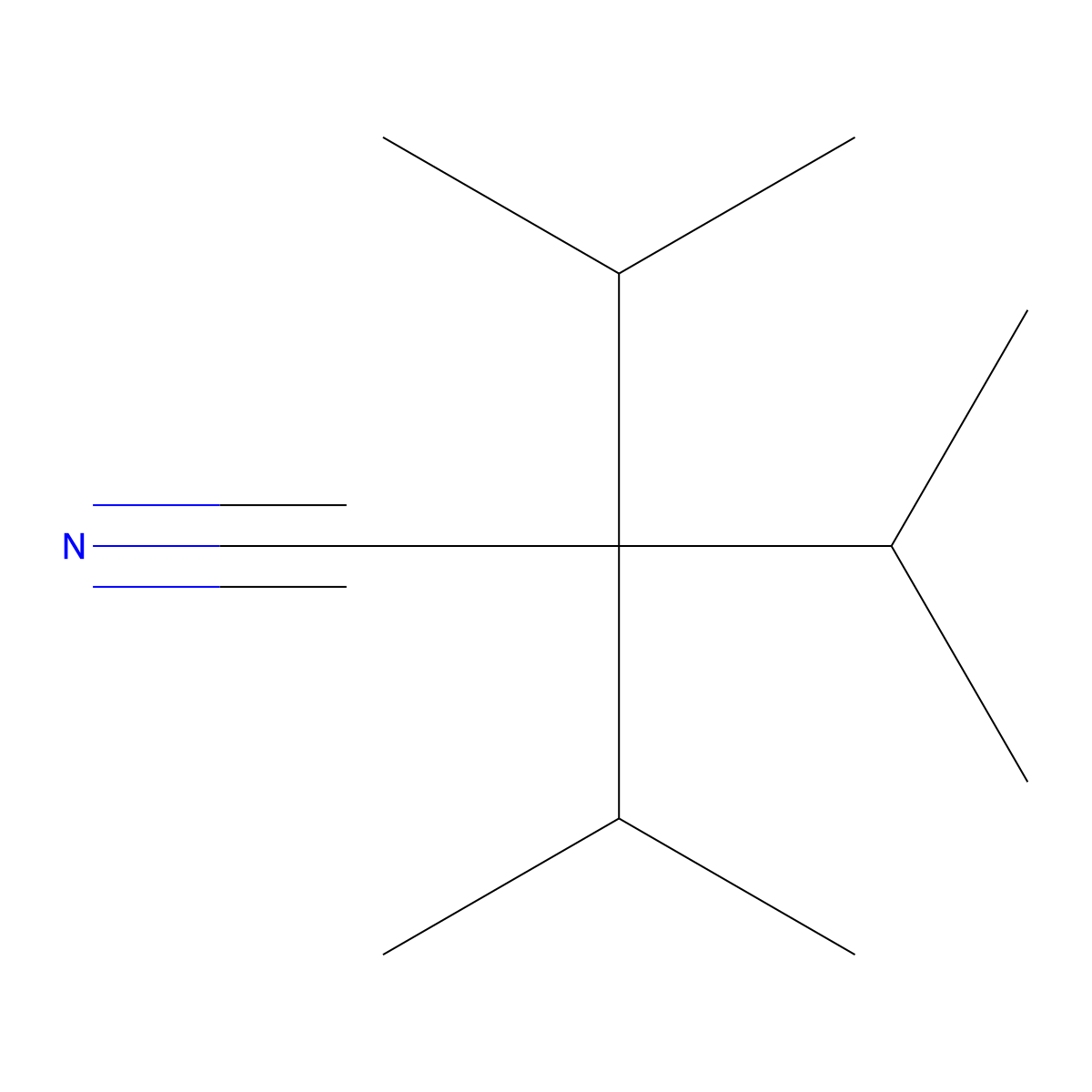 3-Methyl-2,2-di(propan-2-yl)butanenitrile molecular structure, CAS 55897-66-0