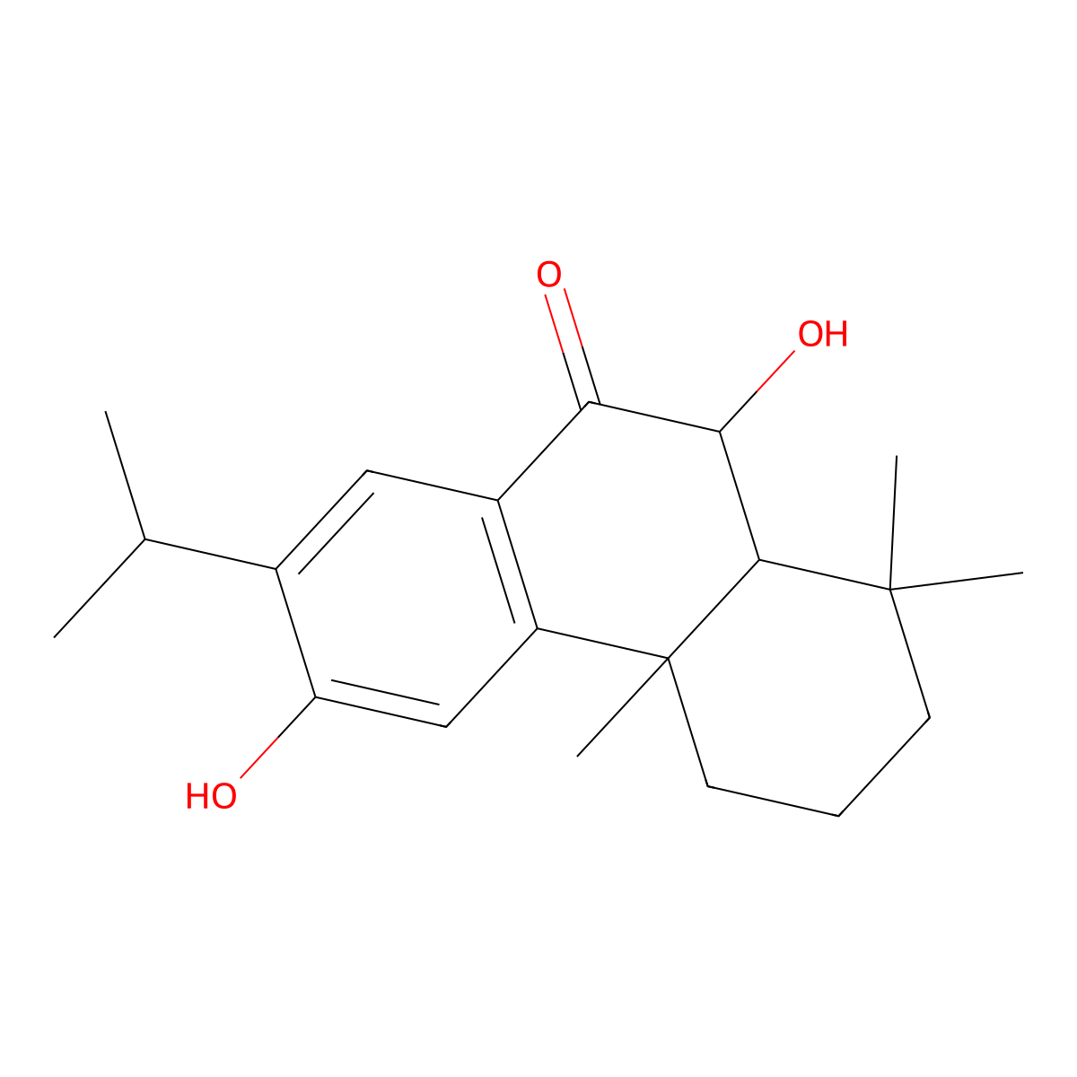 6,10-dihydroxy-1,1,4a-trimethyl-7-propan-2-yl-3,4,10,10a-tetrahydro-2H-phenanthren-9-one molecular structure, CAS 55898-07-2