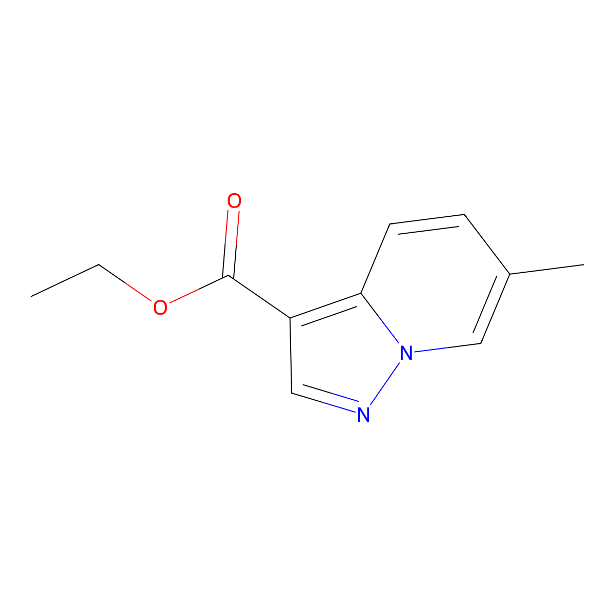 Ethyl 6-methylpyrazolo[1,5-a]pyridine-3-carboxylate molecular structure, CAS 55899-18-8