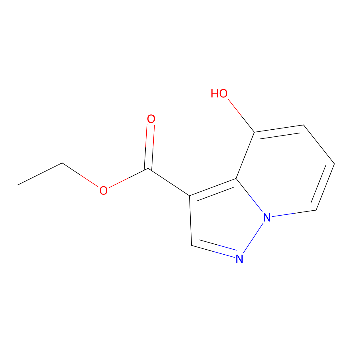 Ethyl 4-hydroxypyrazolo(1,5-a)pyridine-3-carboxylate molecular structure, CAS 55899-22-4