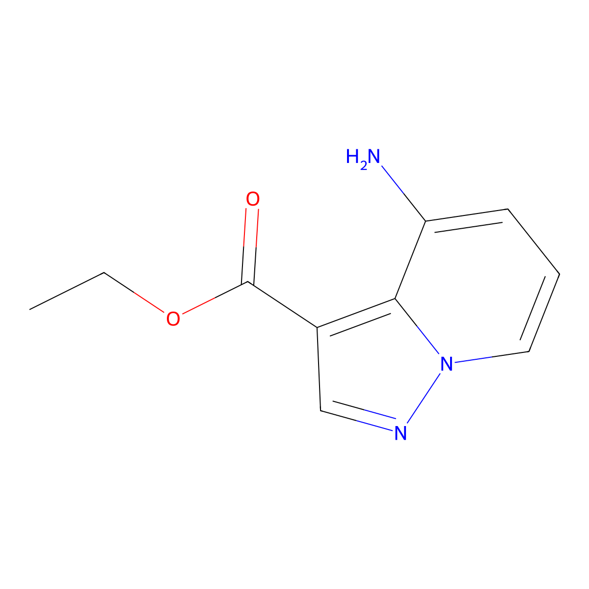 Ethyl 4-aminopyrazolo[1,5-a]pyridine-3-carboxylate molecular structure, CAS 55899-23-5