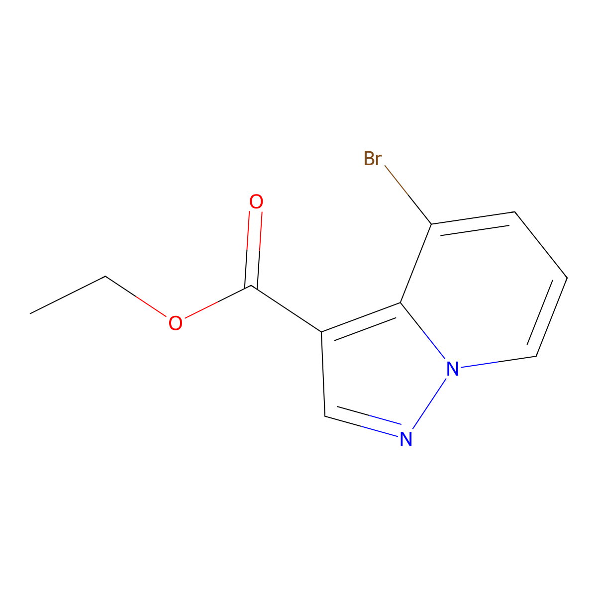 Ethyl 4-bromopyrazolo[1,5-a]pyridine-3-carboxylate molecular structure, CAS 55899-29-1