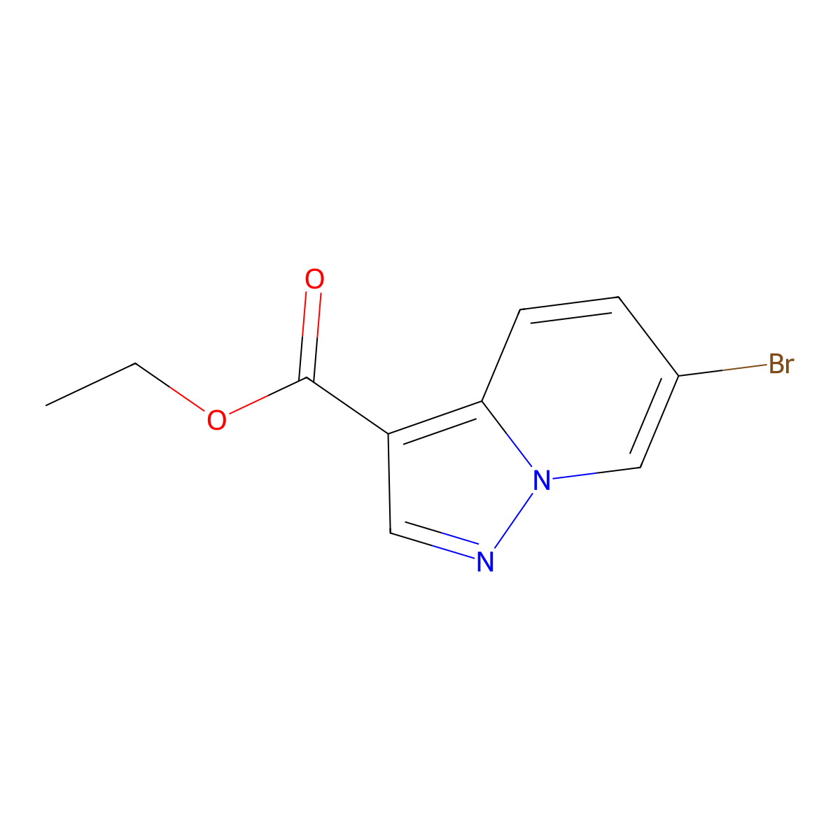 Ethyl 6-bromopyrazolo[1,5-a]pyridine-3-carboxylate molecular structure, CAS 55899-30-4