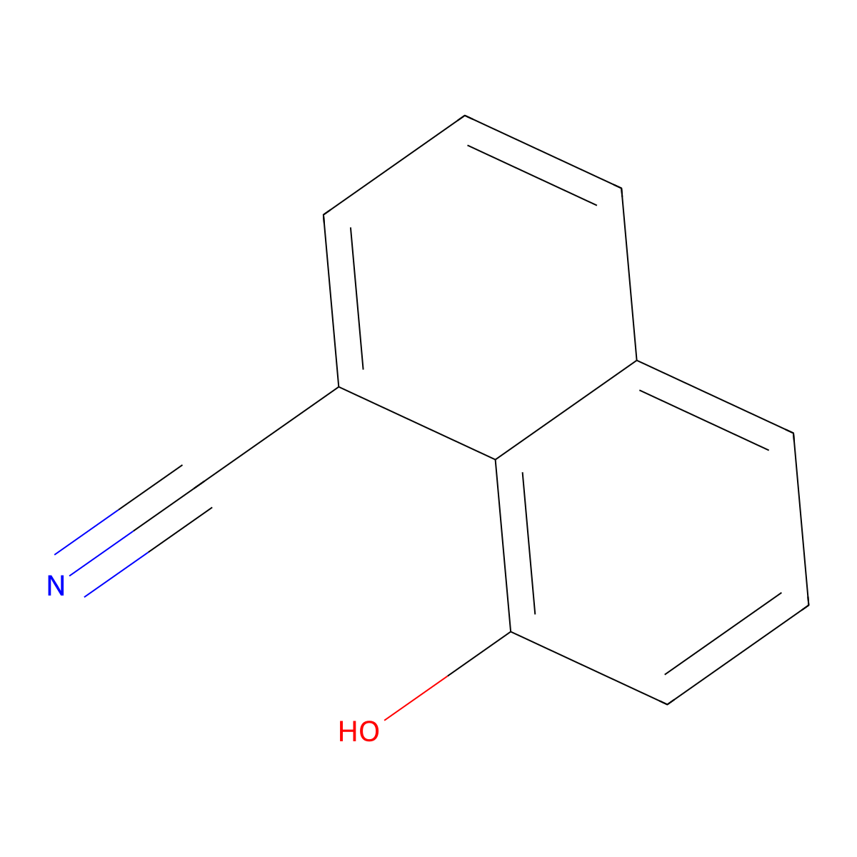 8-Hydroxynaphthalene-1-carbonitrile molecular structure, CAS 55899-55-3