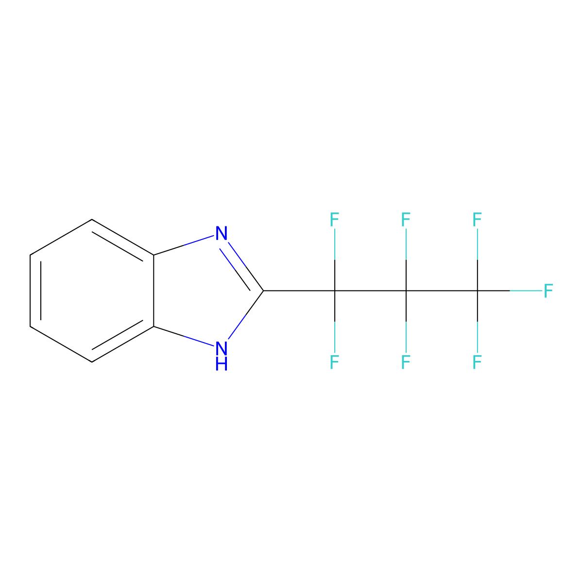 2-(perfluoropropyl)-1H-benzo[d]imidazole molecular structure, CAS 559-37-5