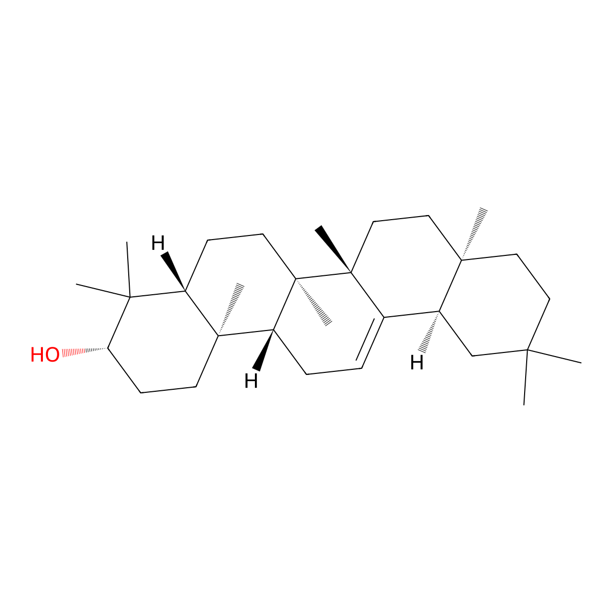 Beta-Amyrin molecular structure, CAS 559-70-6