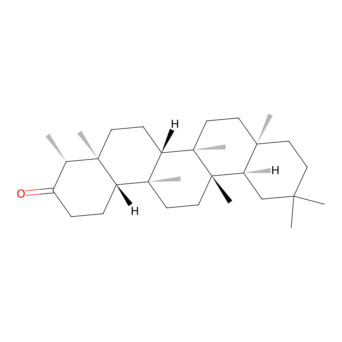 Friedelin molecular structure, CAS 559-74-0