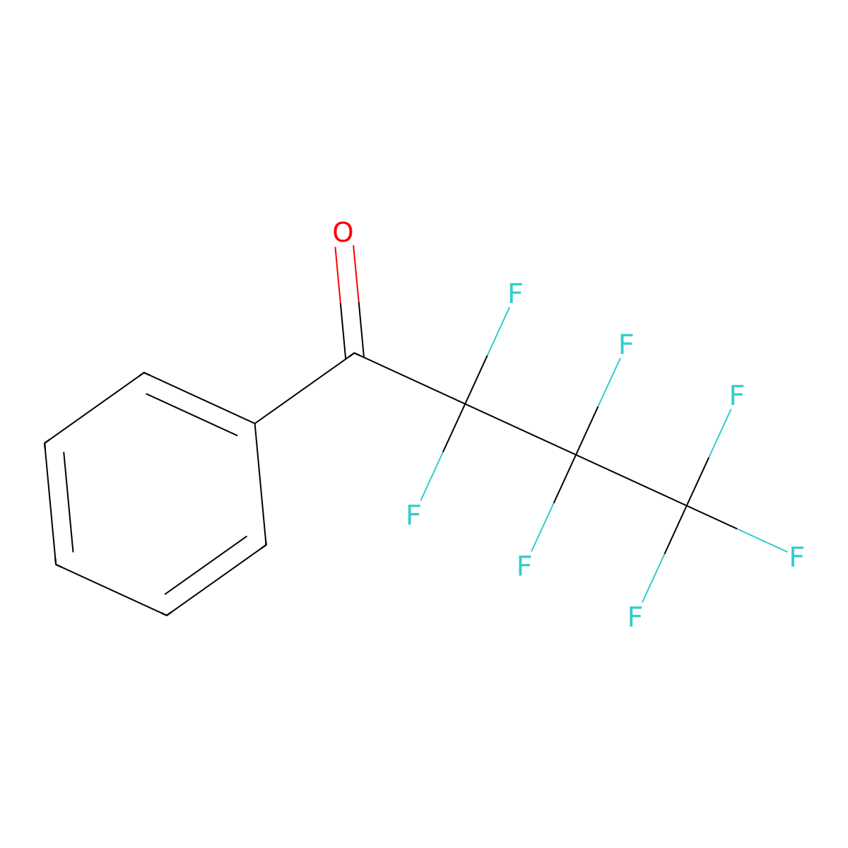 2,2,3,3,4,4,4-Heptafluoro-1-phenylbutan-1-one molecular structure, CAS 559-91-1