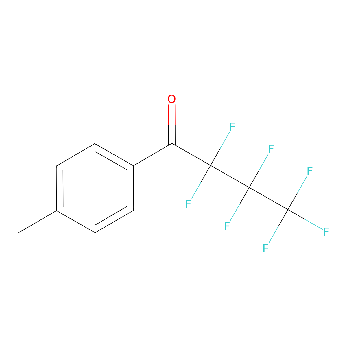2,2,3,3,4,4,4-Heptafluoro-1-(4-methylphenyl)butan-1-one molecular structure, CAS 559-92-2