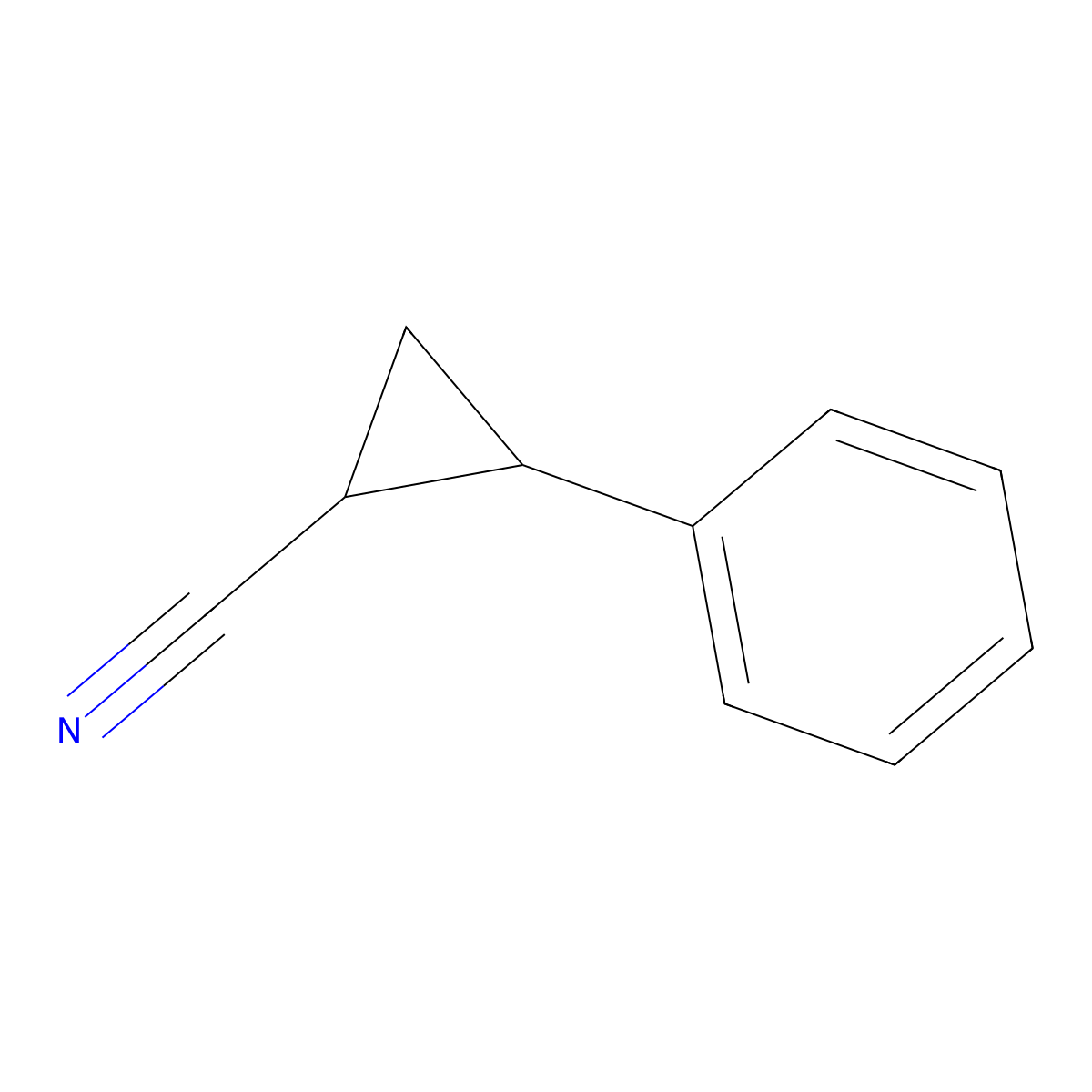 2-Phenylcyclopropanecarbonitrile molecular structure, CAS 5590-14-7