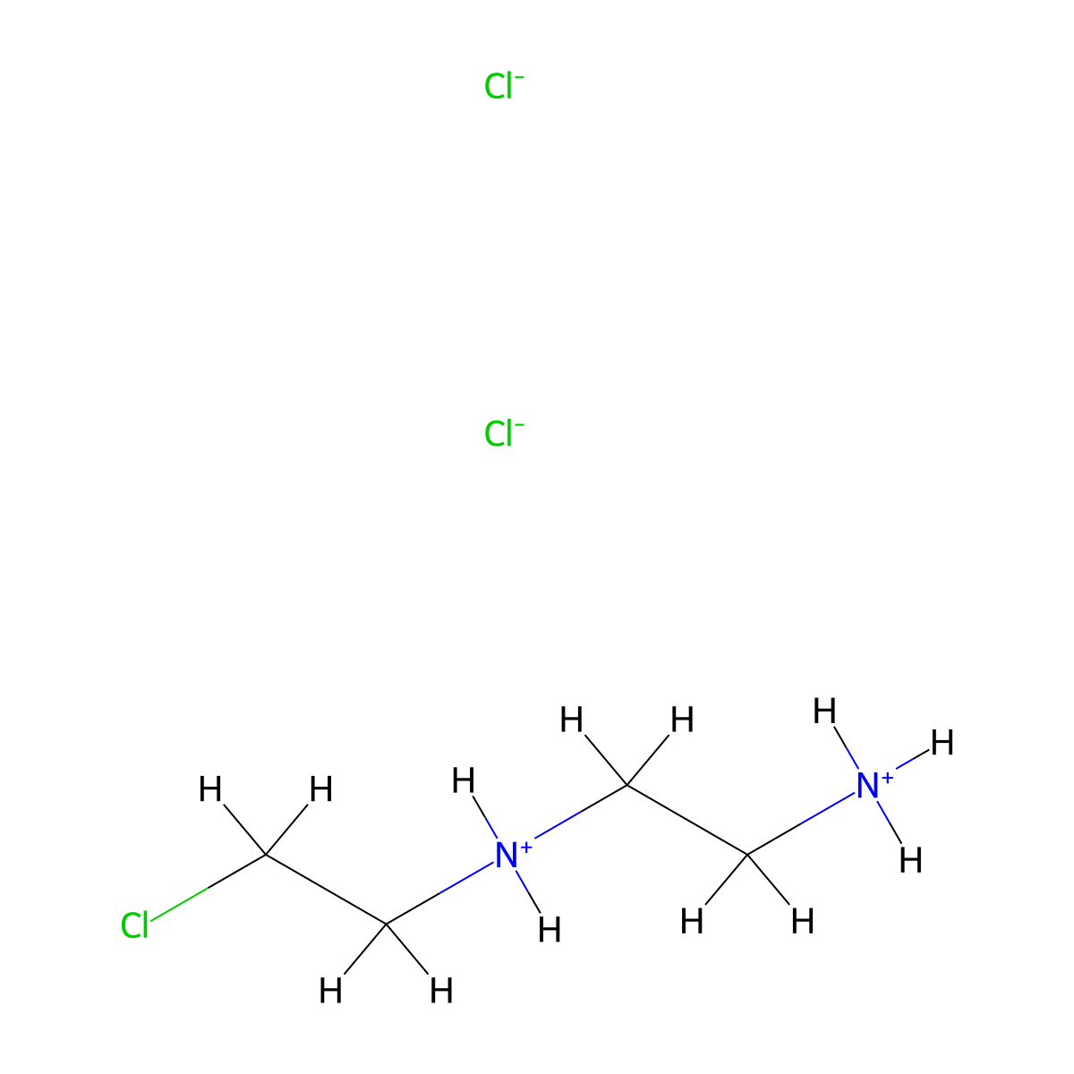 1,2-Ethanediamine, N-(2-chloroethyl)-, dihydrochloride molecular structure, CAS 5590-29-4