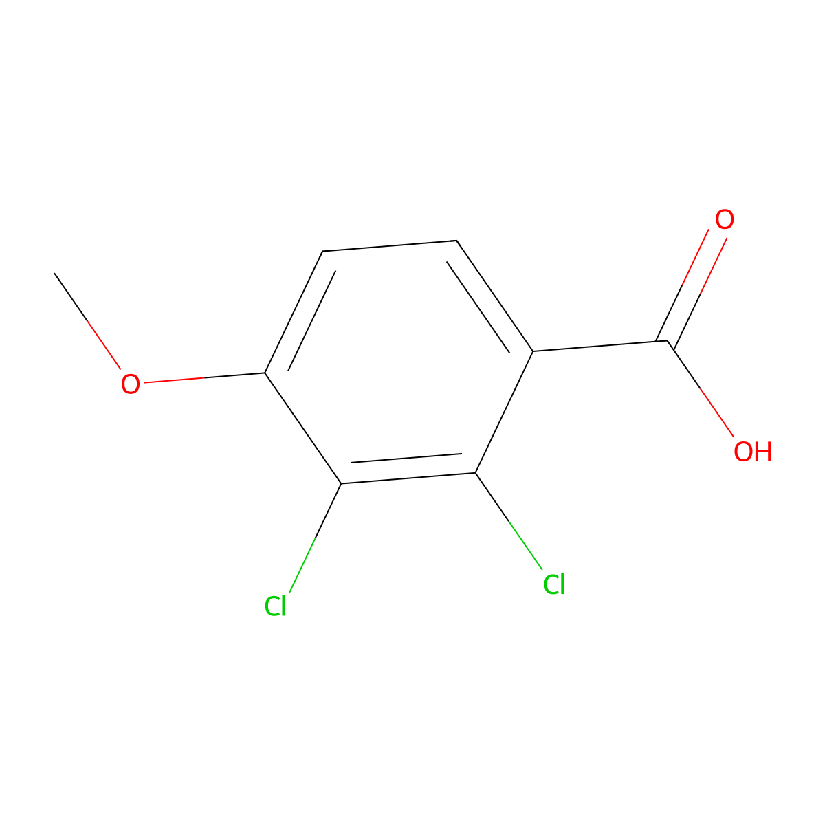 2,3-Dichloro-4-methoxybenzoic Acid molecular structure, CAS 55901-80-9