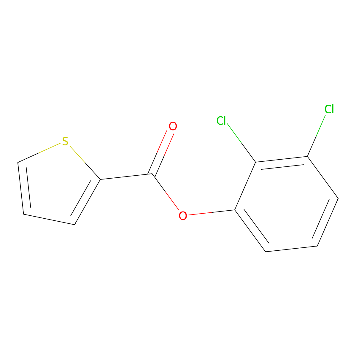 2,3-Dichlorophenyl 2-thiophenecarboxylate molecular structure, CAS 55901-84-3