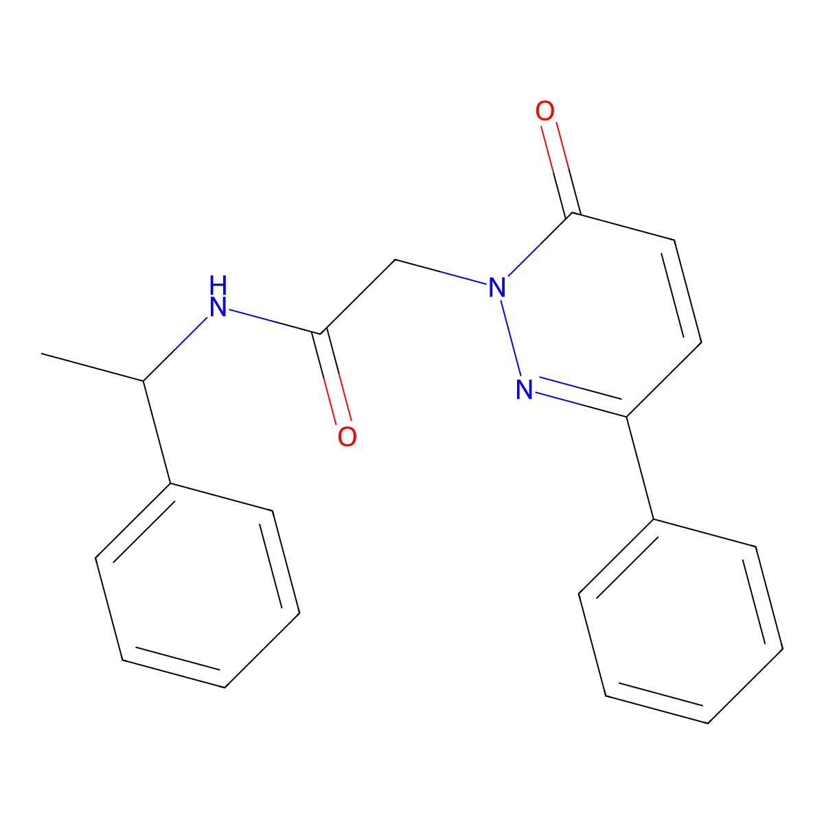 2-(6-Oxo-3-phenylpyridazin-1(6H)-yl)-N-(1-phenylethyl)ethanimidic acid molecular structure, CAS 55902-29-9