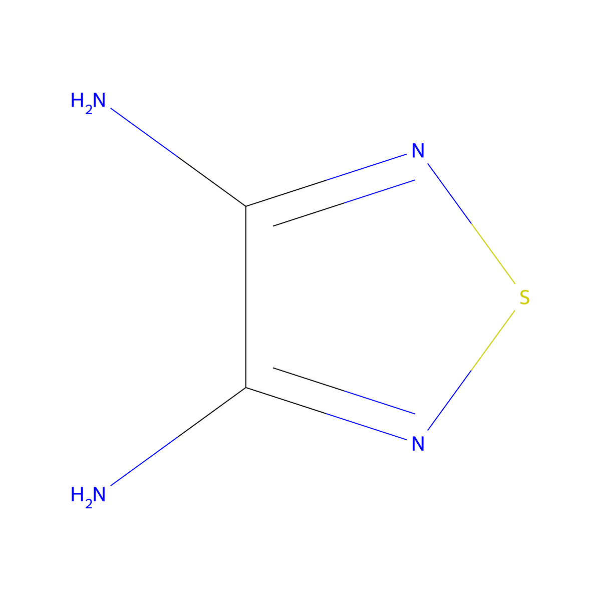 1,2,5-Thiadiazole-3,4-diamine molecular structure, CAS 55904-36-4