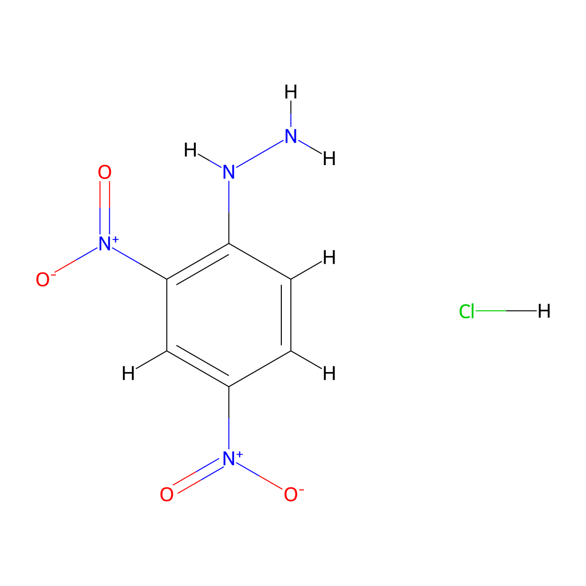 2,4-Dinitrophenylhydrazine hydrochloride molecular structure, CAS 55907-61-4