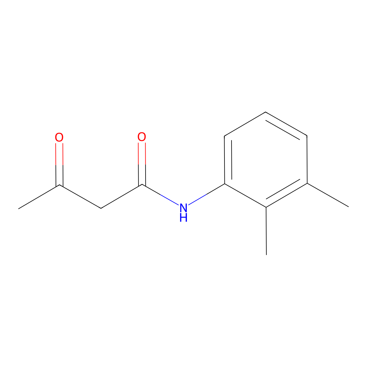 N-(Dimethylphenyl)-3-oxobutyramide molecular structure, CAS 55909-76-7