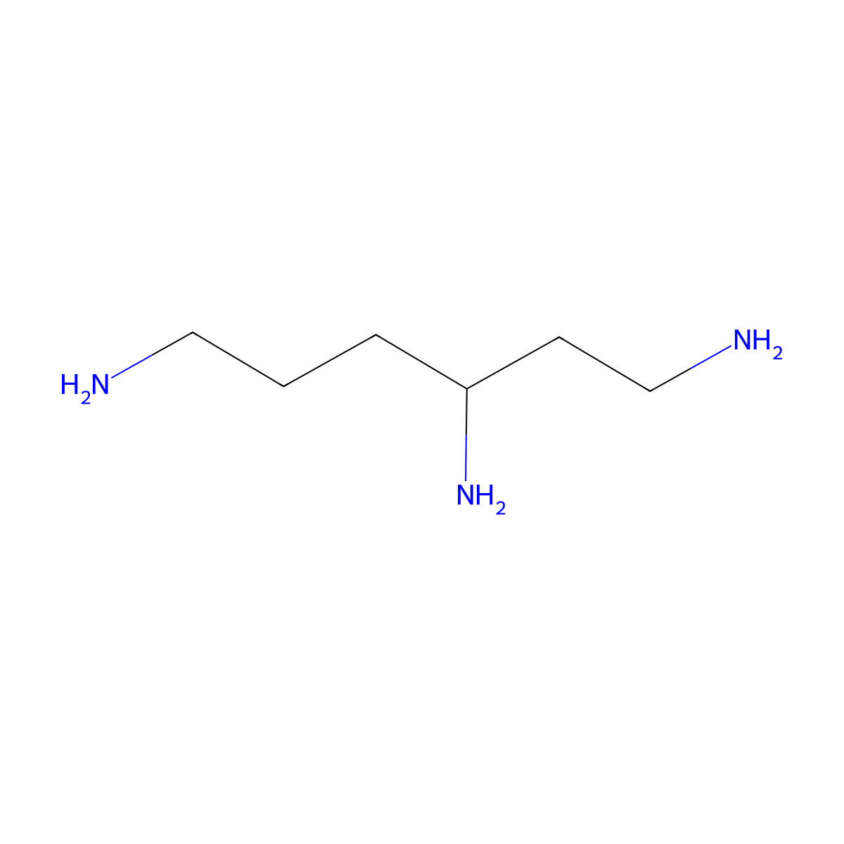 1,3,6-Triaminohexane molecular structure, CAS 55911-96-1