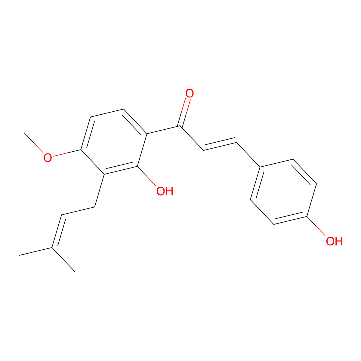 4-Hydroxyderricin molecular structure, CAS 55912-03-3