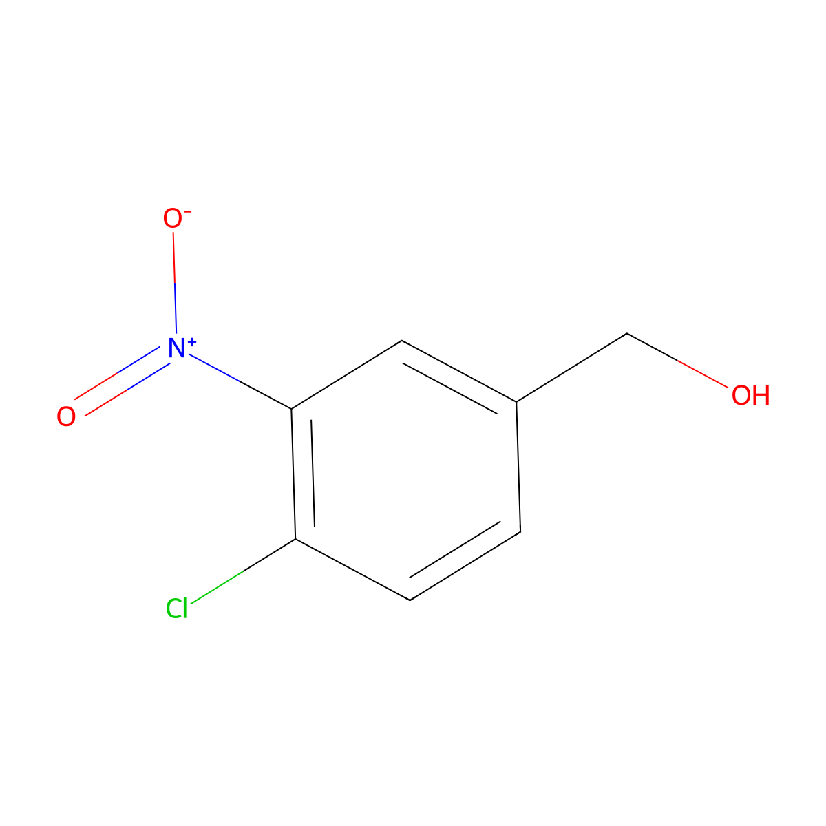 4-Chloro-3-nitrobenzyl alcohol molecular structure, CAS 55912-20-4