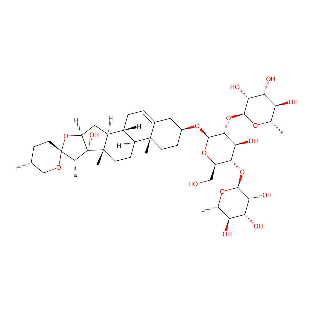 Pennogenin 3-O-beta-chacotrioside molecular structure, CAS 55916-52-4