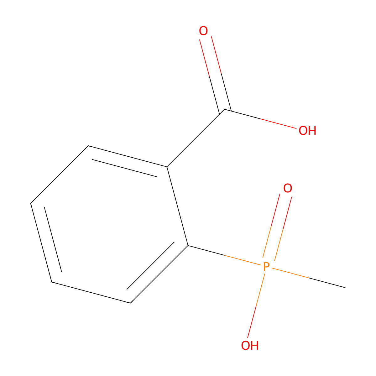 2-[Hydroxy(methyl)phosphoryl]benzoic acid molecular structure, CAS 55918-57-5