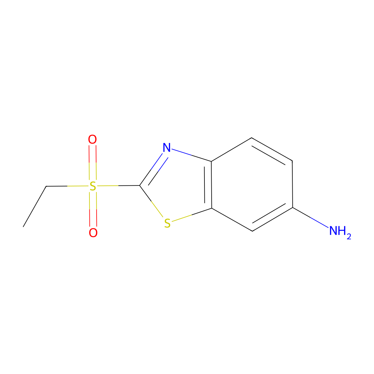 2-(Ethylsulphonyl)benzothiazol-6-amine molecular structure, CAS 55919-37-4