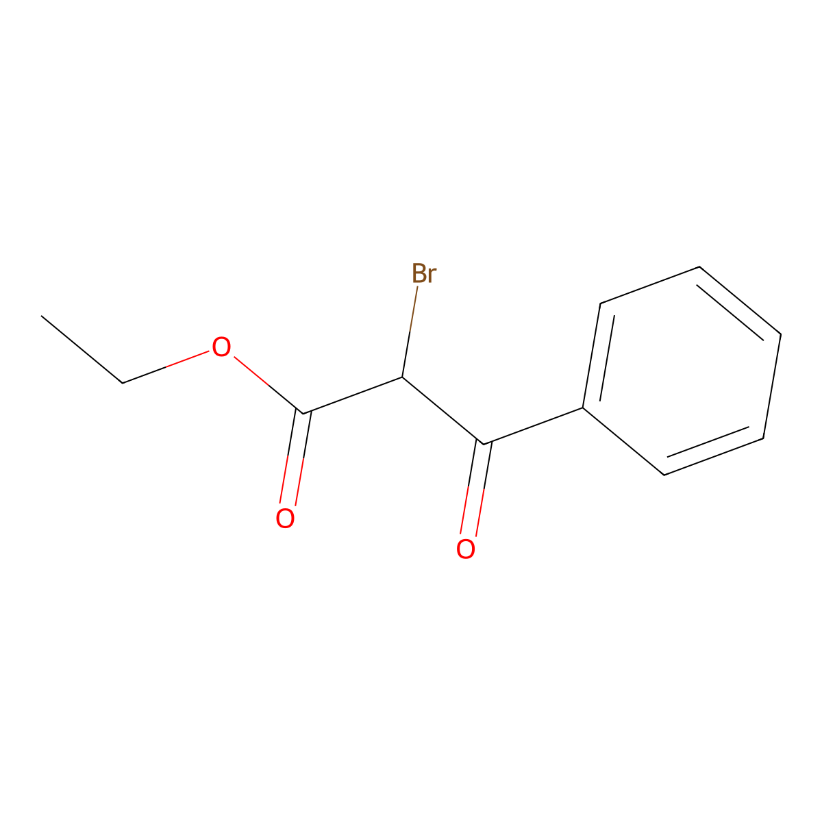 Ethyl 2-bromo-3-oxo-3-phenylpropanoate molecular structure, CAS 55919-47-6