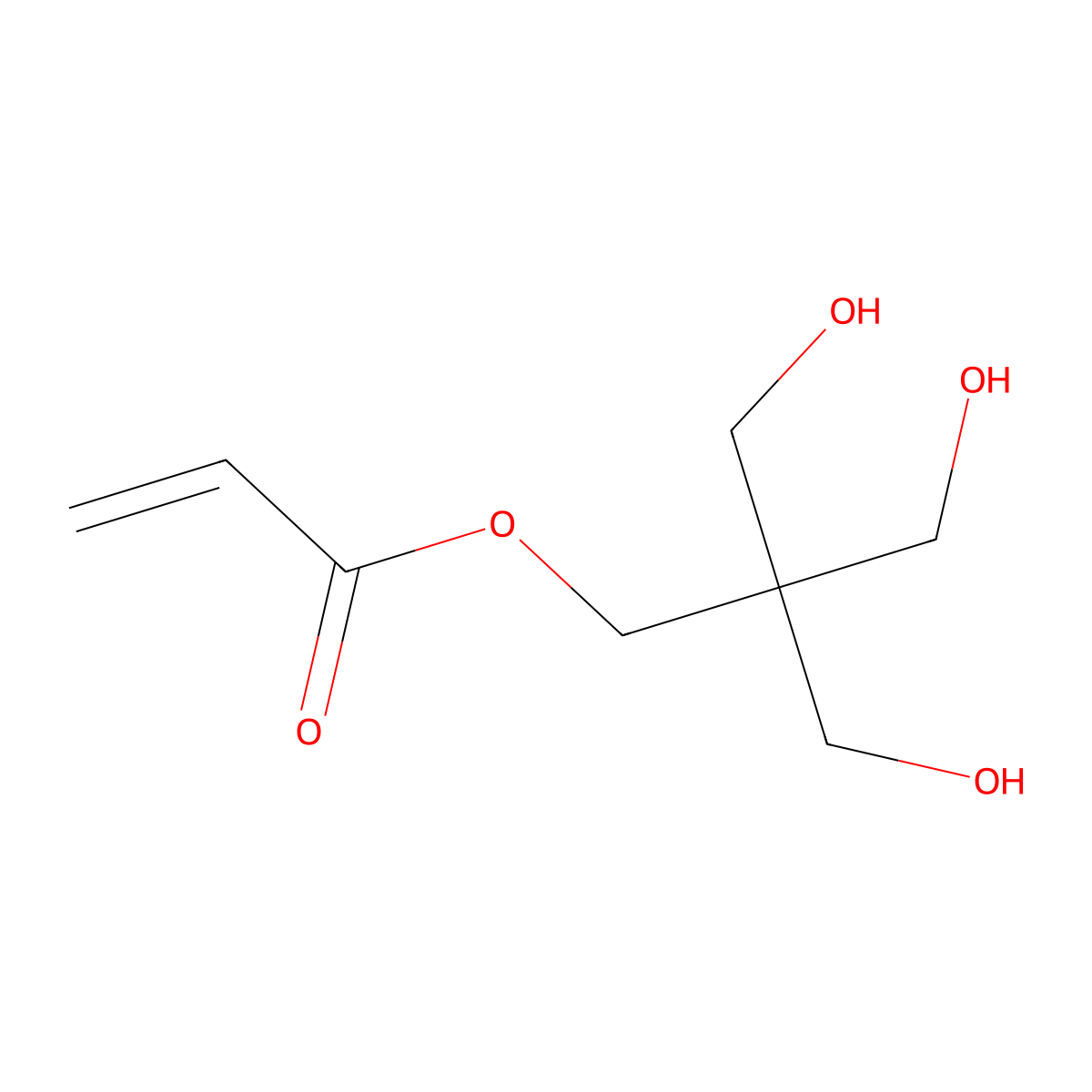 2-Propenoic acid, 3-hydroxy-2,2-bis(hydroxymethyl)propyl ester molecular structure, CAS 55919-77-2